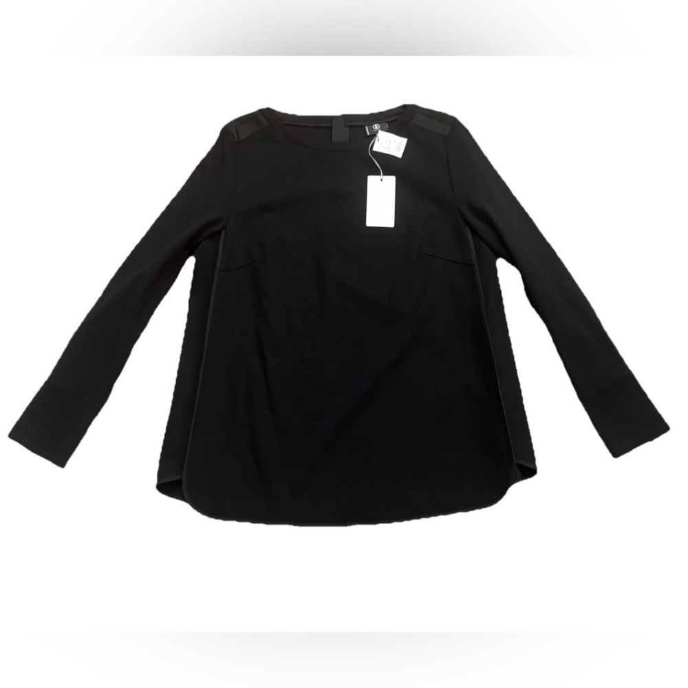 BOGNER NWT Judy Black Snap Cuff Blouse Black Women's Top Size 12 Outdoors Snow